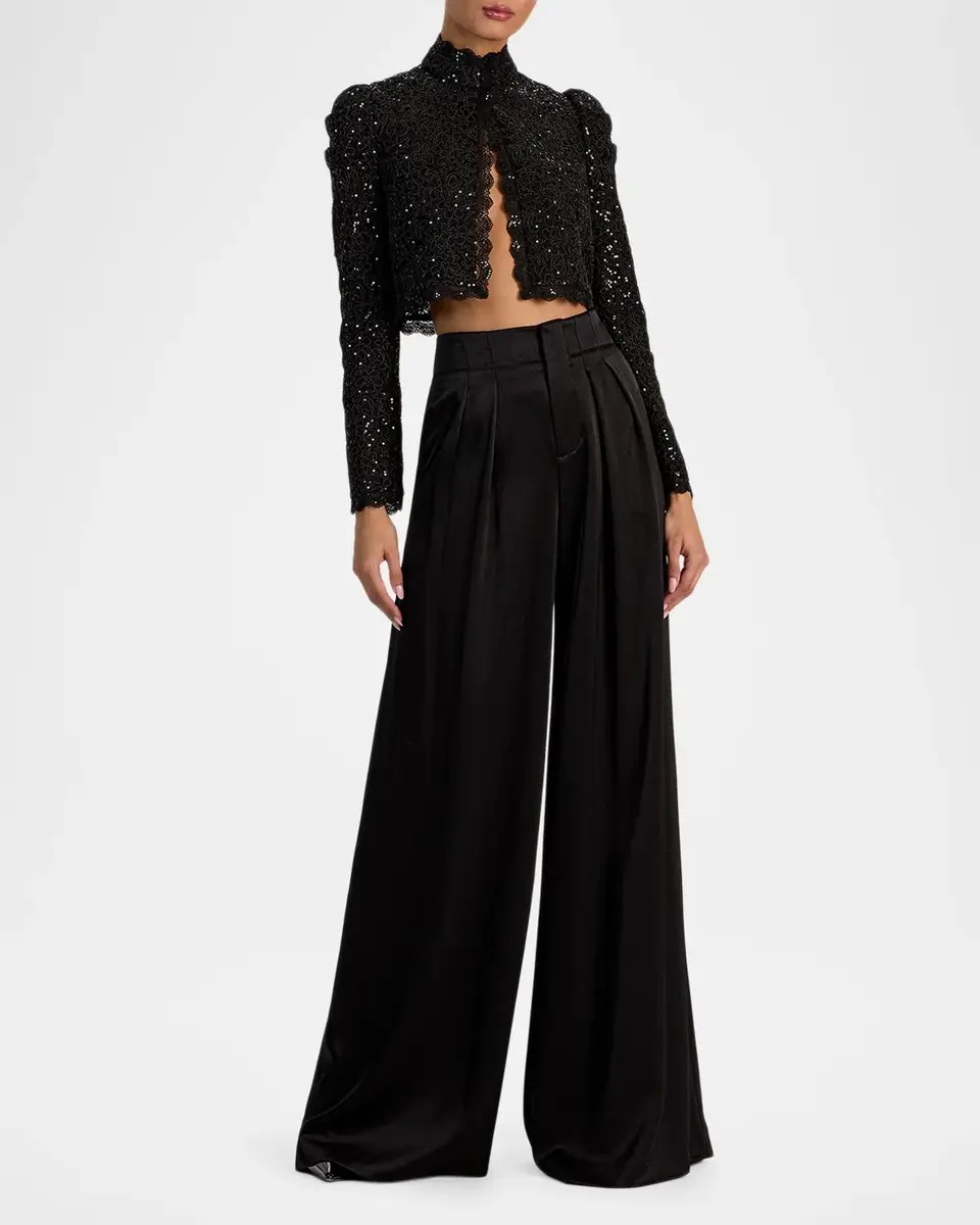 Alice + Olivia Thomasina Embellished Lace Cropped Jacket | Thumbnail 6
