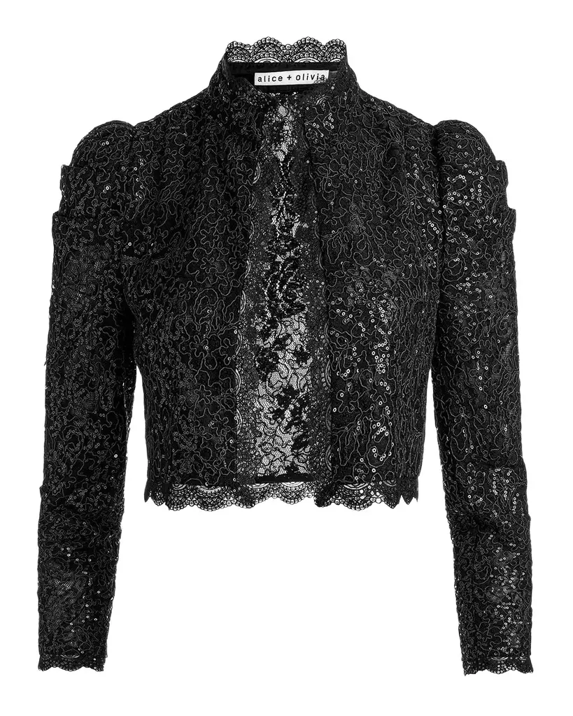 Thomasina Embellished Lace Cropped Jacket Thomasina Embellished Lace Cropped Jacket