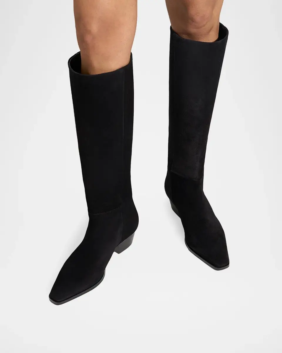 aeyde Medea 90MM Suede Knee-High Boots | Thumbnail 2 aeyde Medea 90MM Suede Knee-High Boots | Thumbnail 2