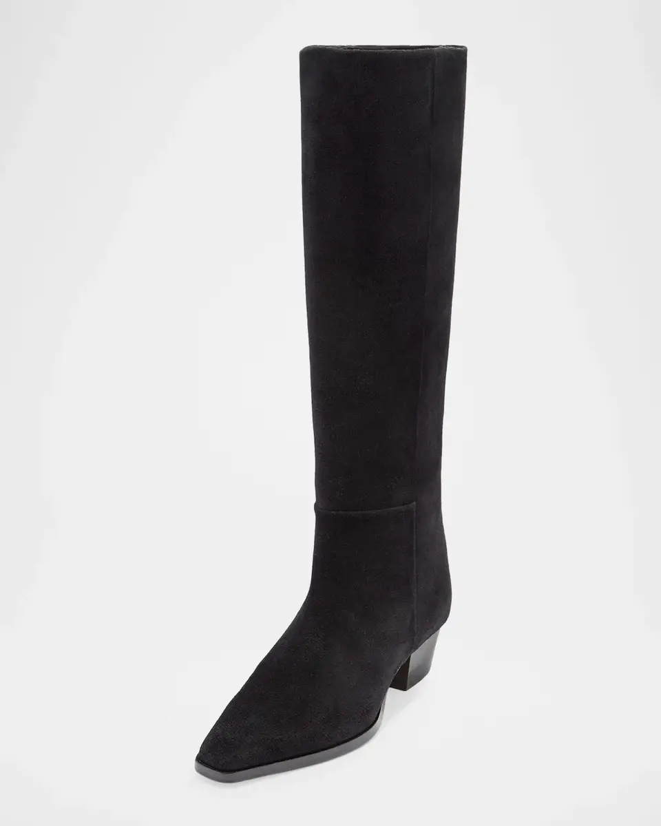 aeyde Medea 90MM Suede Knee-High Boots | Thumbnail 4 aeyde Medea 90MM Suede Knee-High Boots | Thumbnail 4