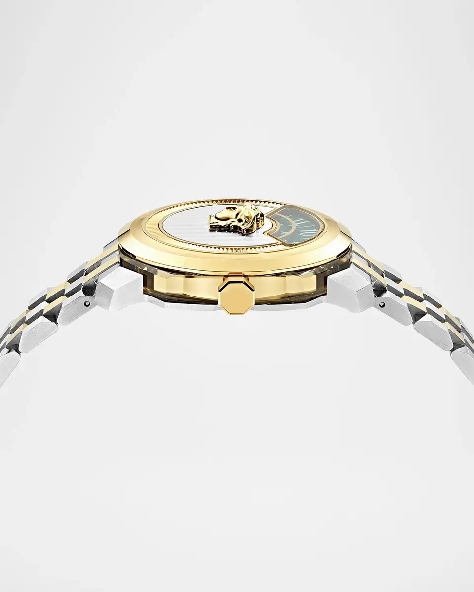Versace Dylos 40mm Green Dial Two-Tone Bracelet Watch | Thumbnail 3