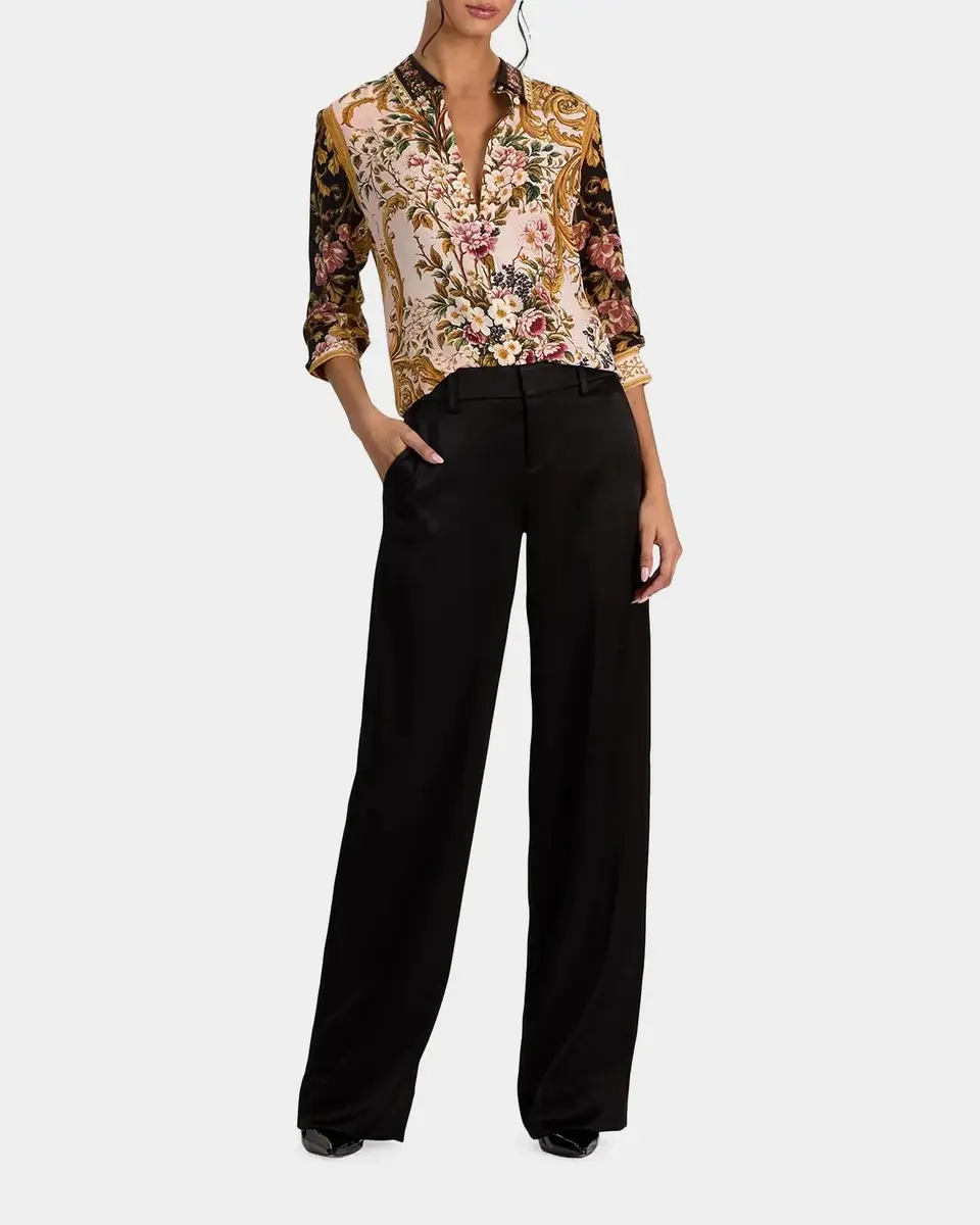 Alice + Olivia Willa Placket Top | Thumbnail 2
