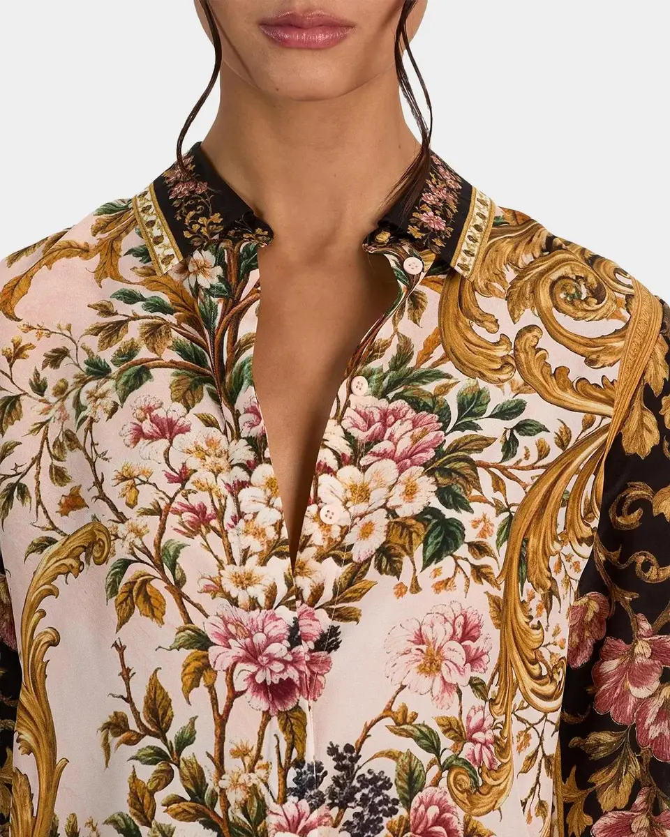 Alice + Olivia Willa Placket Top | Thumbnail 5