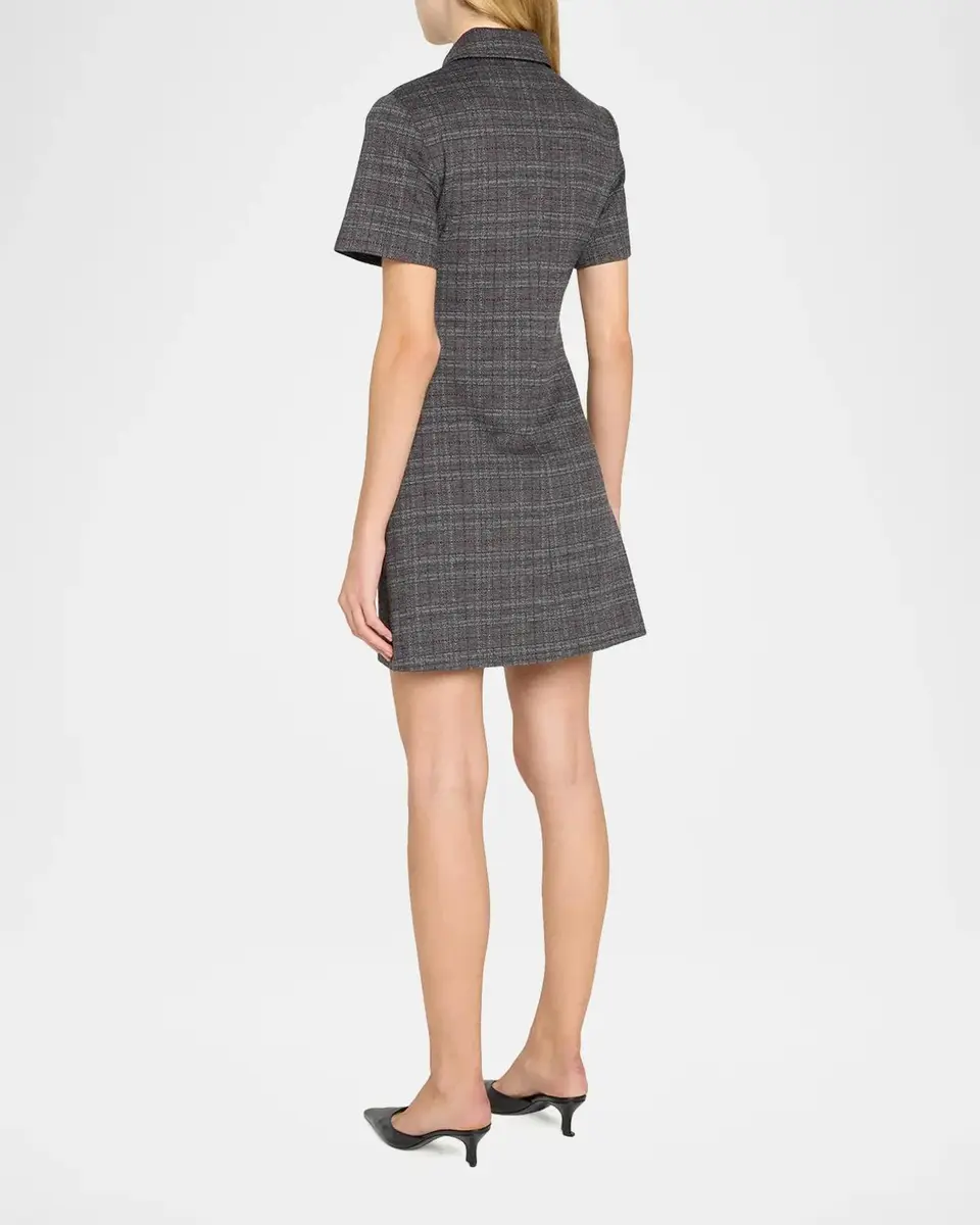 Theory Easy A-Line Glen Plaid Mini Dress | Thumbnail 3 Theory Easy A-Line Glen Plaid Mini Dress | Thumbnail 3