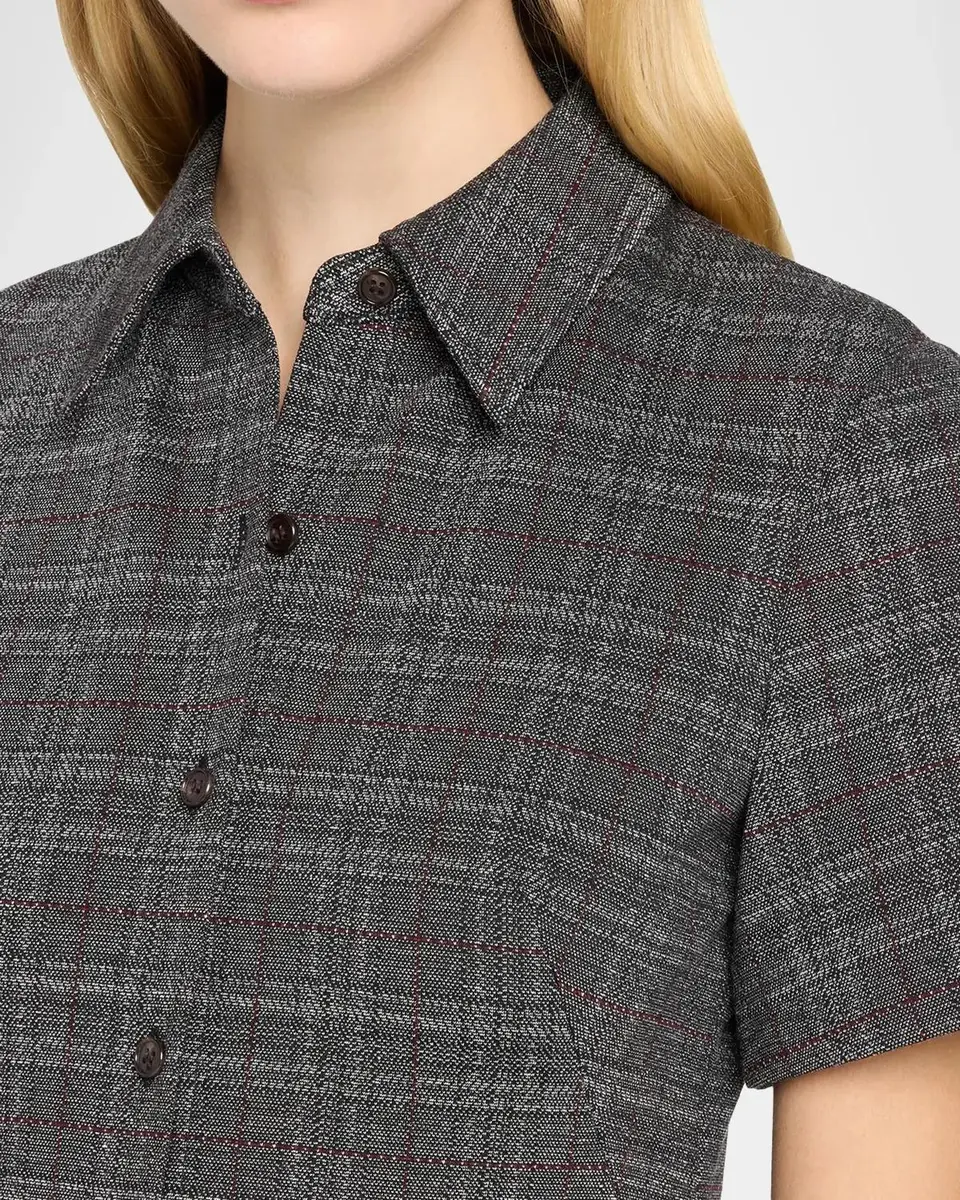 Theory Easy A-Line Glen Plaid Mini Dress | Thumbnail 5 Theory Easy A-Line Glen Plaid Mini Dress | Thumbnail 5