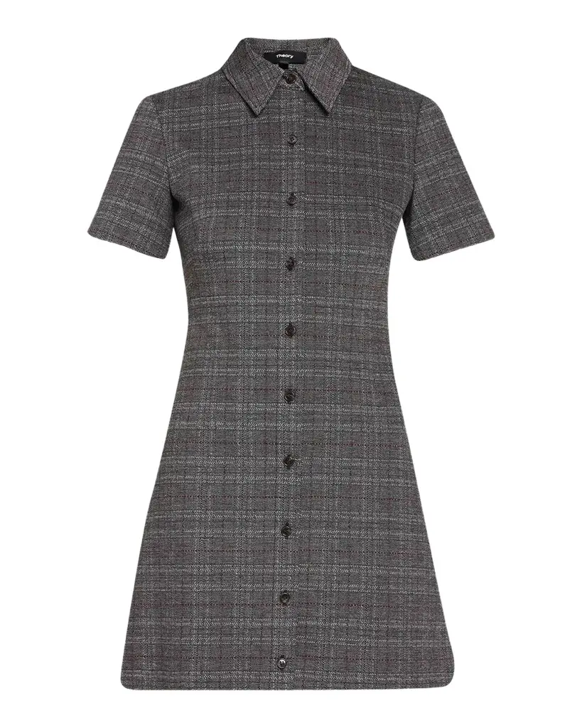 Easy A-Line Glen Plaid Mini Dress Easy A-Line Glen Plaid Mini Dress