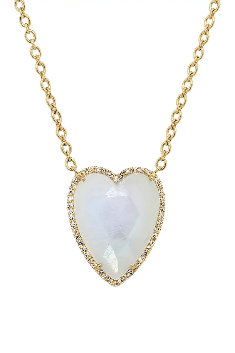 IRENE NEUWIRTH JEWELRY Diamond Rainbow Moonstone Heart Necklace | Thumbnail 6