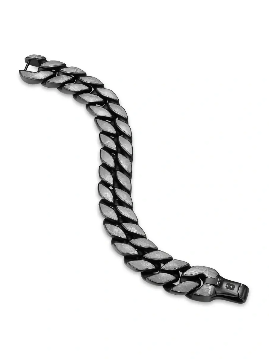 David Yurman Men's Curb Chain Bracelet in Black Titanium - Meteorite | Thumbnail 3 David Yurman Men's Curb Chain Bracelet in Black Titanium - Meteorite | Thumbnail 3