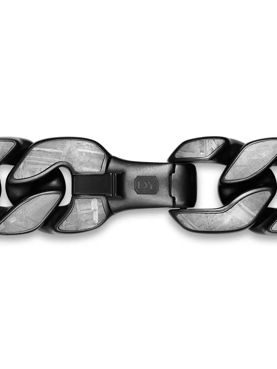 David Yurman Men's Curb Chain Bracelet in Black Titanium - Meteorite | Thumbnail 4 David Yurman Men's Curb Chain Bracelet in Black Titanium - Meteorite | Thumbnail 4