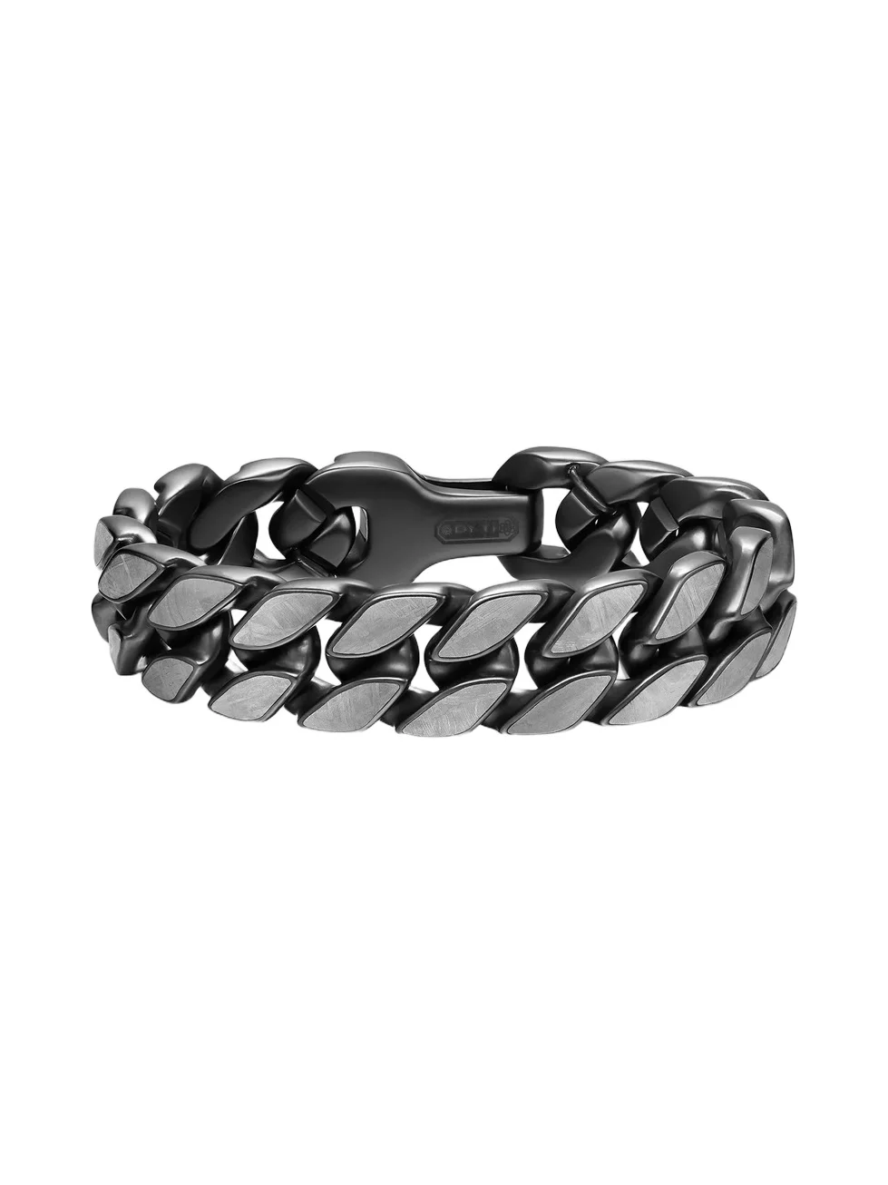 David Yurman Men's Curb Chain Bracelet in Black Titanium - Meteorite