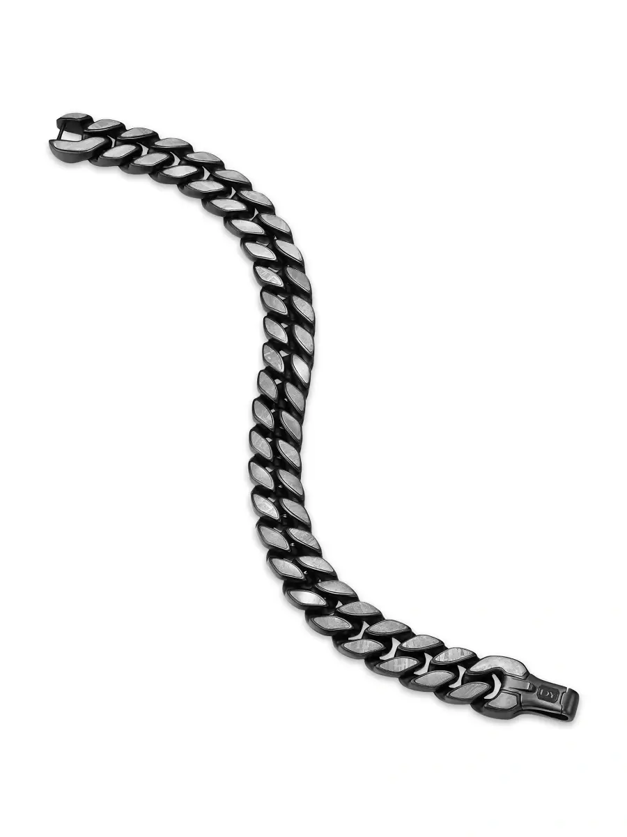 David Yurman Men's Curb Chain Bracelet in Black Titanium - Meteorite | Thumbnail 3 David Yurman Men's Curb Chain Bracelet in Black Titanium - Meteorite | Thumbnail 3