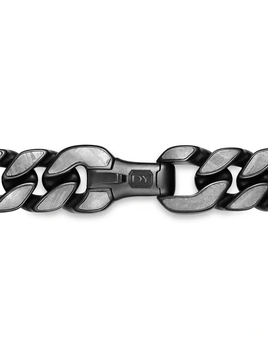 David Yurman Men's Curb Chain Bracelet in Black Titanium - Meteorite | Thumbnail 4 David Yurman Men's Curb Chain Bracelet in Black Titanium - Meteorite | Thumbnail 4