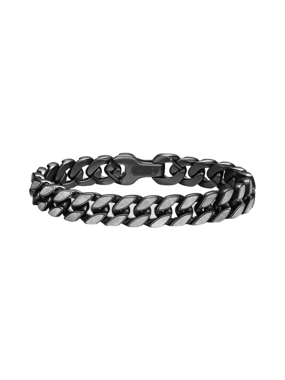 David Yurman Men's Curb Chain Bracelet in Black Titanium - Meteorite