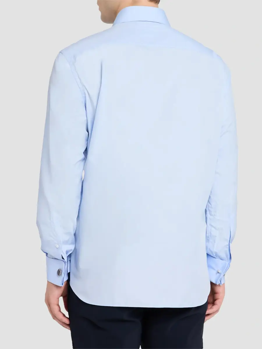 Brioni Men's Solid Cotton French-Cuff Sport Shirt | Thumbnail 3 Brioni Men's Solid Cotton French-Cuff Sport Shirt | Thumbnail 3