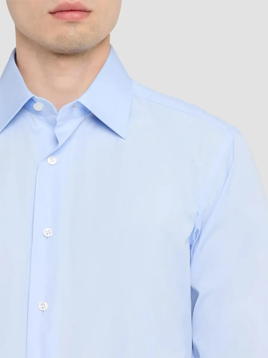 Brioni Men's Solid Cotton French-Cuff Sport Shirt | Thumbnail 5 Brioni Men's Solid Cotton French-Cuff Sport Shirt | Thumbnail 5