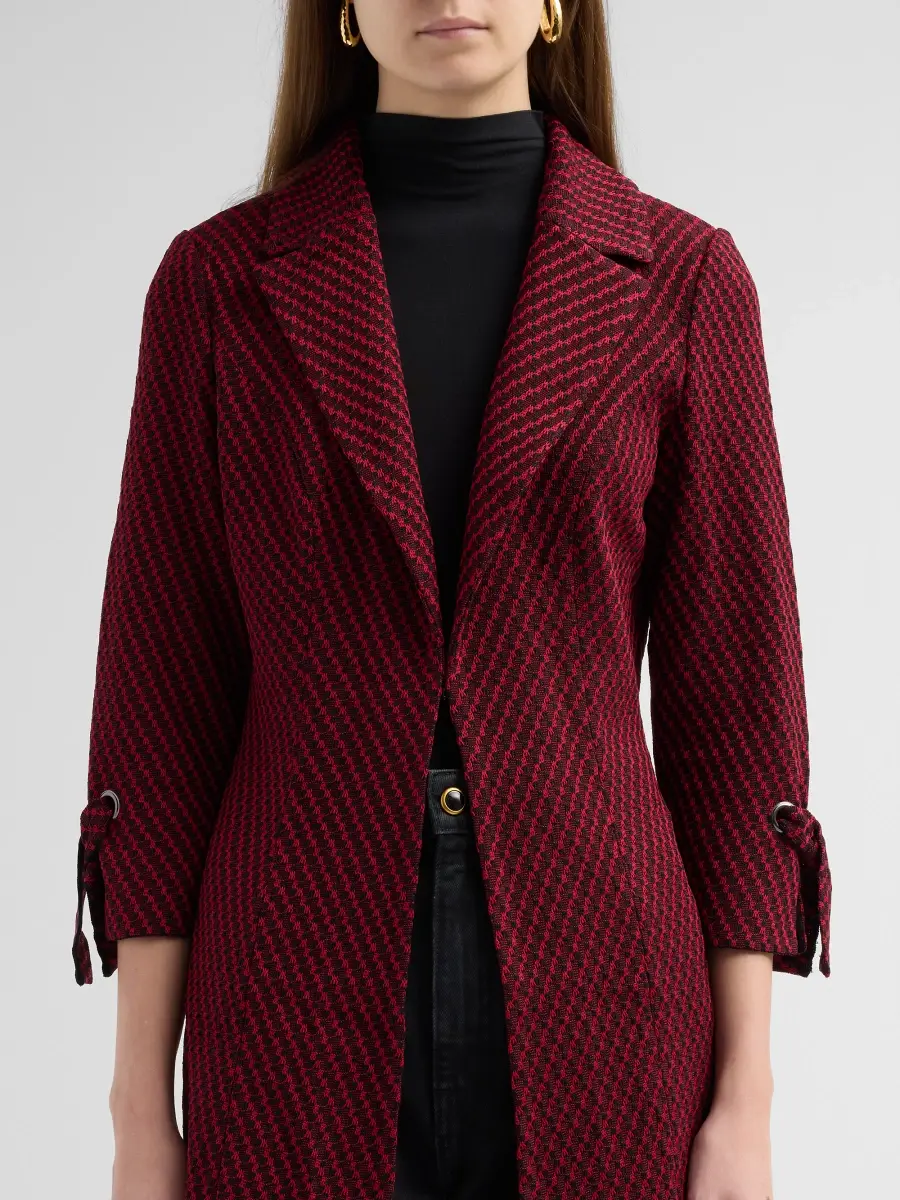 Misook Women's Knit Single-Breasted Tie-Cuff Jacket | Thumbnail 5 Misook Women's Knit Single-Breasted Tie-Cuff Jacket | Thumbnail 5