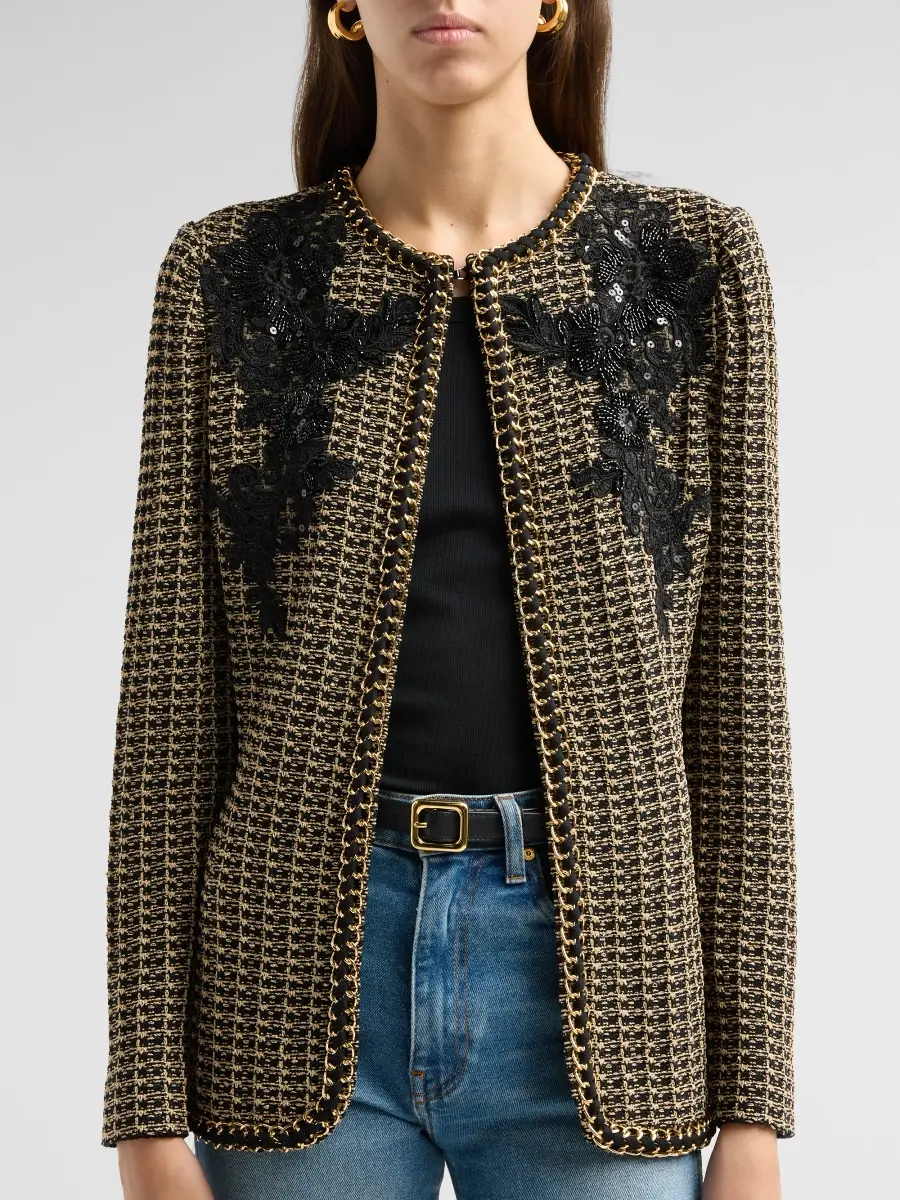 Misook Women's Embellished Tweed Jacket | Thumbnail 5 Misook Women's Embellished Tweed Jacket | Thumbnail 5