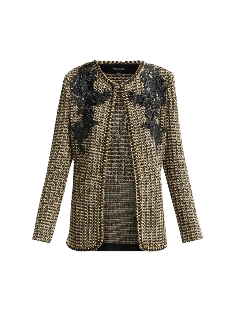 Women's Embellished Tweed Jacket Women's Embellished Tweed Jacket