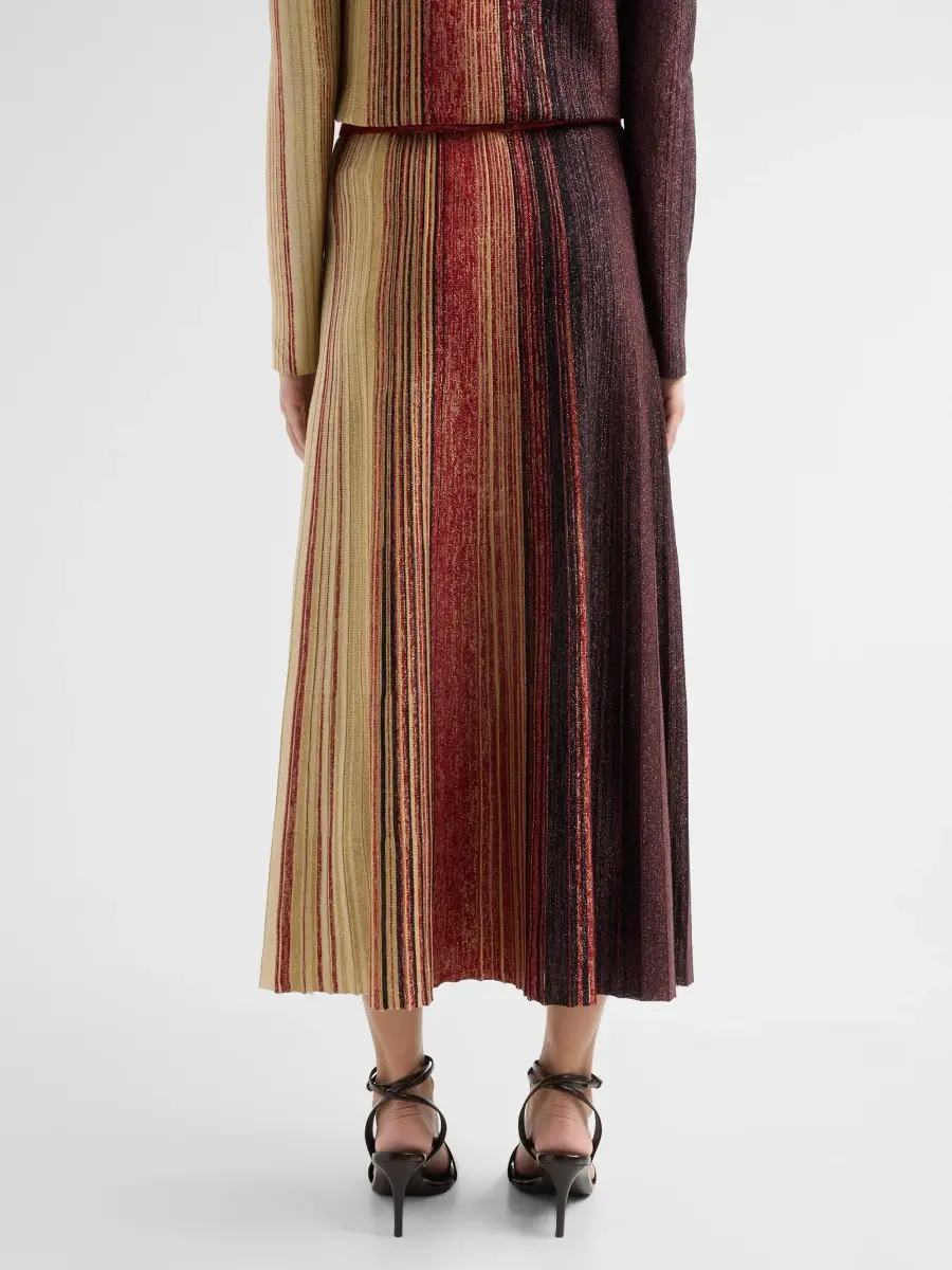 Misook Women's Metallic Striped Maxi Skirt | Thumbnail 3