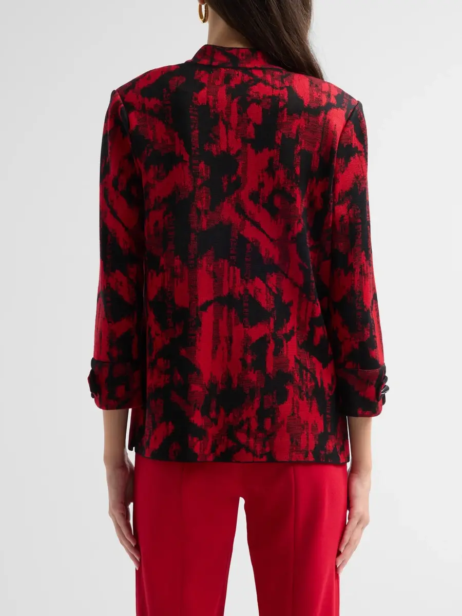 Ming Wang Women's Petite Abstract Jacquard Jacket | Thumbnail 3