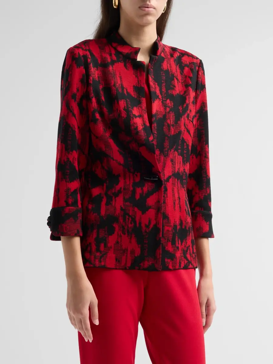Ming Wang Women's Petite Abstract Jacquard Jacket | Thumbnail 4