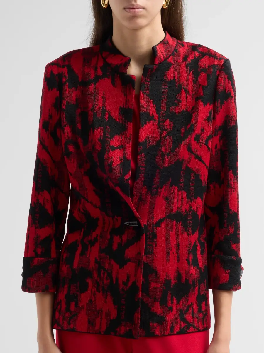 Ming Wang Women's Petite Abstract Jacquard Jacket | Thumbnail 5