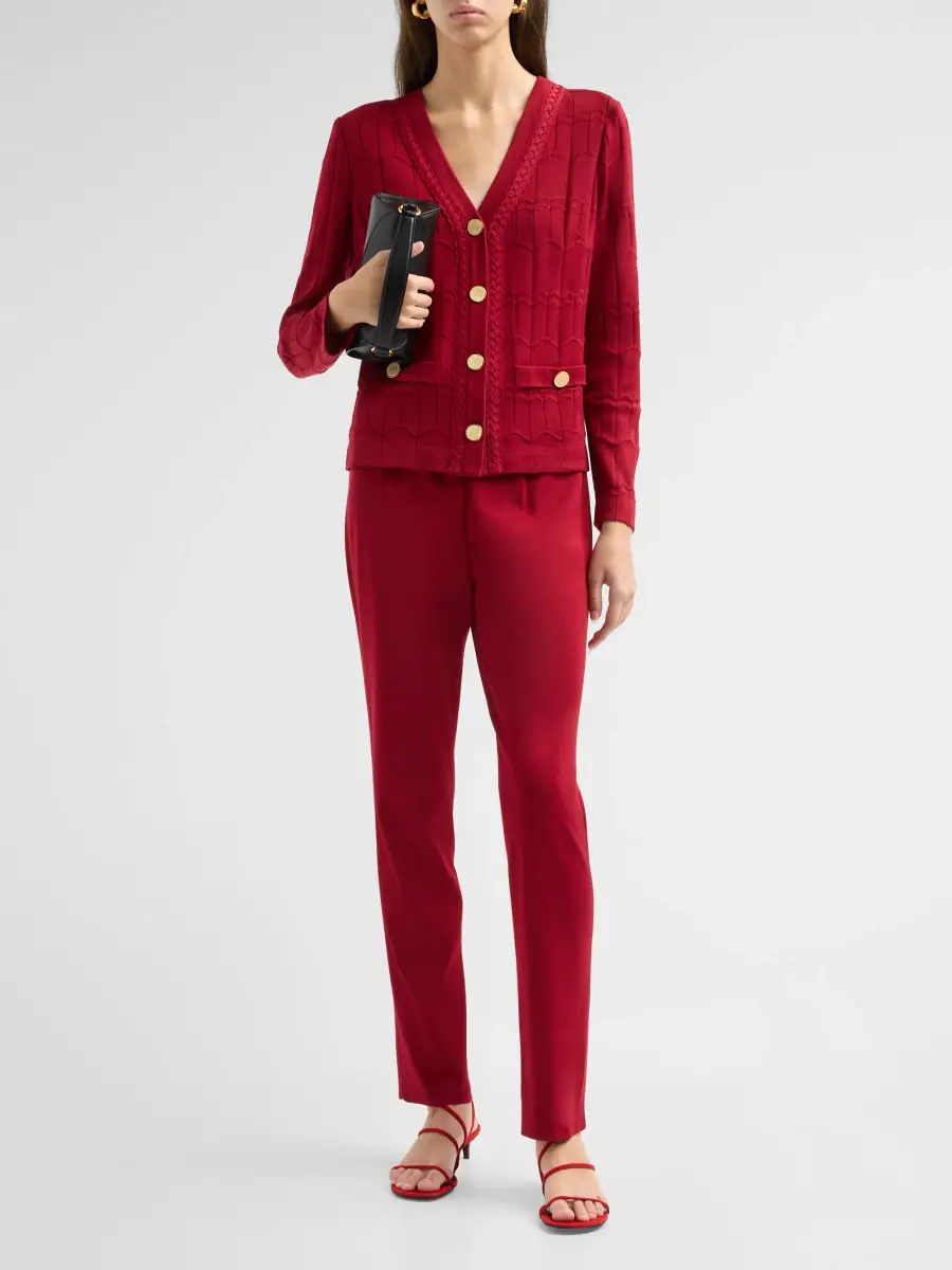 Misook Women's Nancy Mylana Knit Slim-Leg Pants | Thumbnail 2