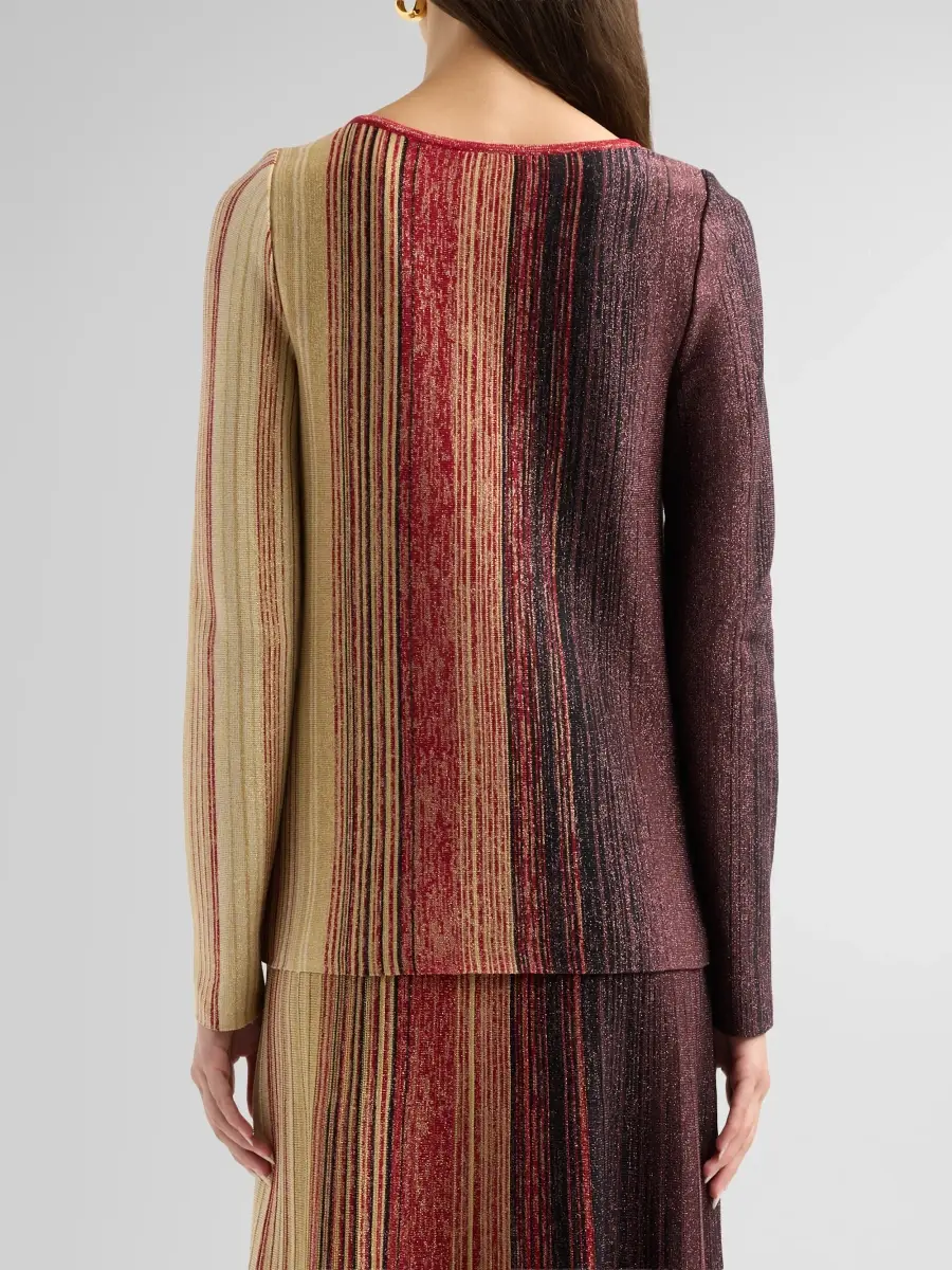 Misook Women's Metallic Ombré Striped Top | Thumbnail 3