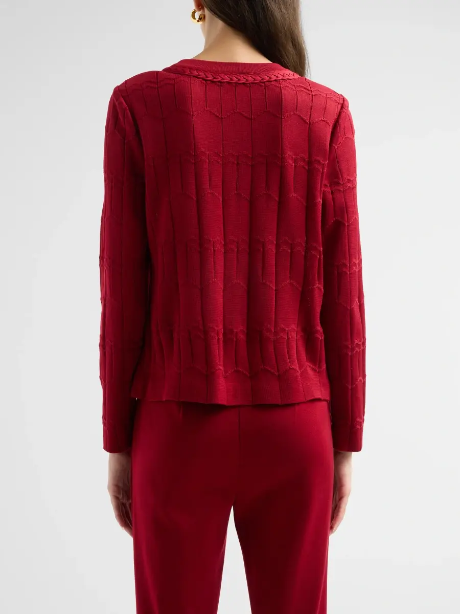 Misook Women's Textured-Knit Cardigan | Thumbnail 3 Misook Women's Textured-Knit Cardigan | Thumbnail 3