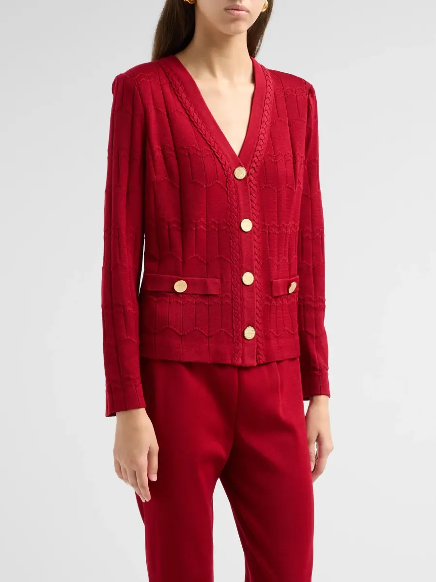 Misook Women's Textured-Knit Cardigan | Thumbnail 4 Misook Women's Textured-Knit Cardigan | Thumbnail 4