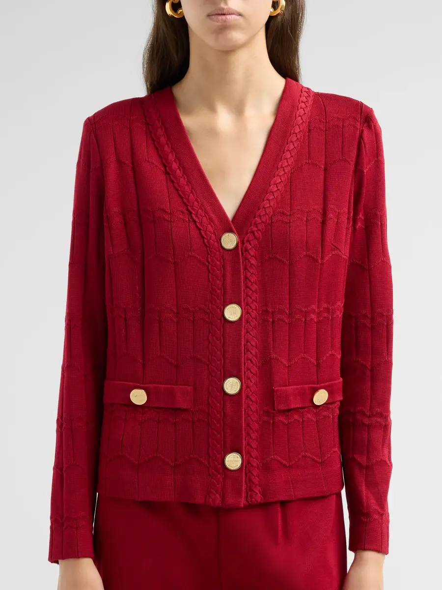 Misook Women's Textured-Knit Cardigan | Thumbnail 5 Misook Women's Textured-Knit Cardigan | Thumbnail 5