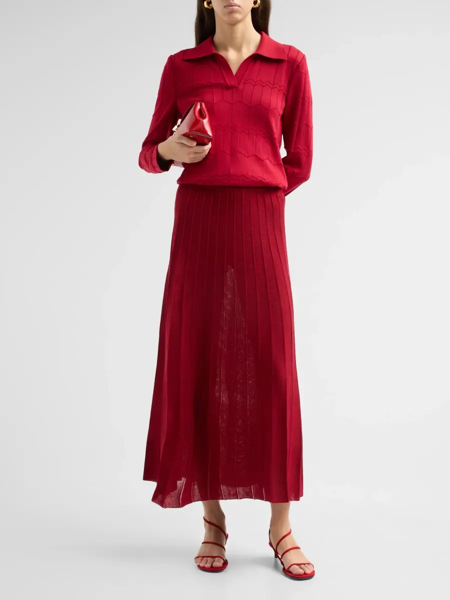 Misook Women's Pleated A-Line Maxi Skirt | Thumbnail 2
