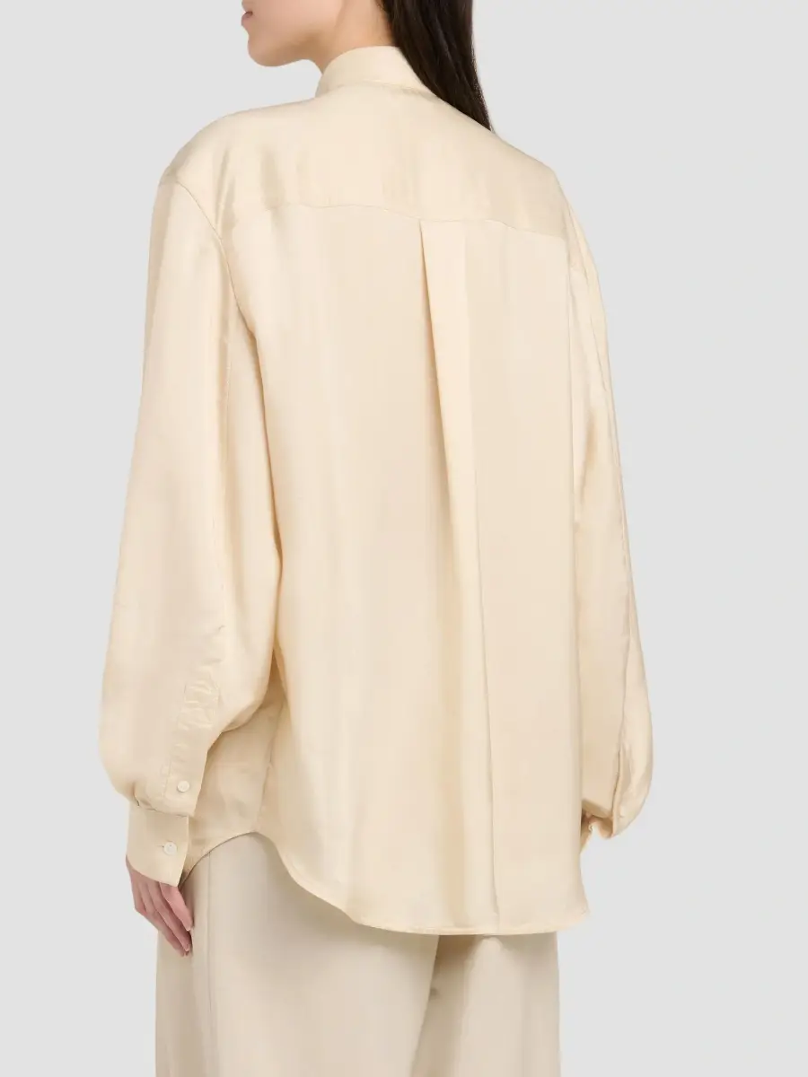 Bottega Veneta Women's Scarf-Neck Silk Blouse | Thumbnail 5 Bottega Veneta Women's Scarf-Neck Silk Blouse | Thumbnail 5