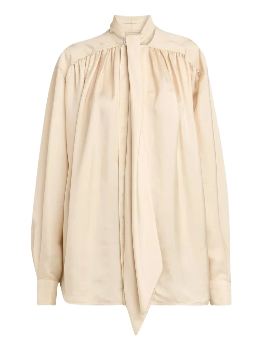 Bottega Veneta Women's Scarf-Neck Silk Blouse