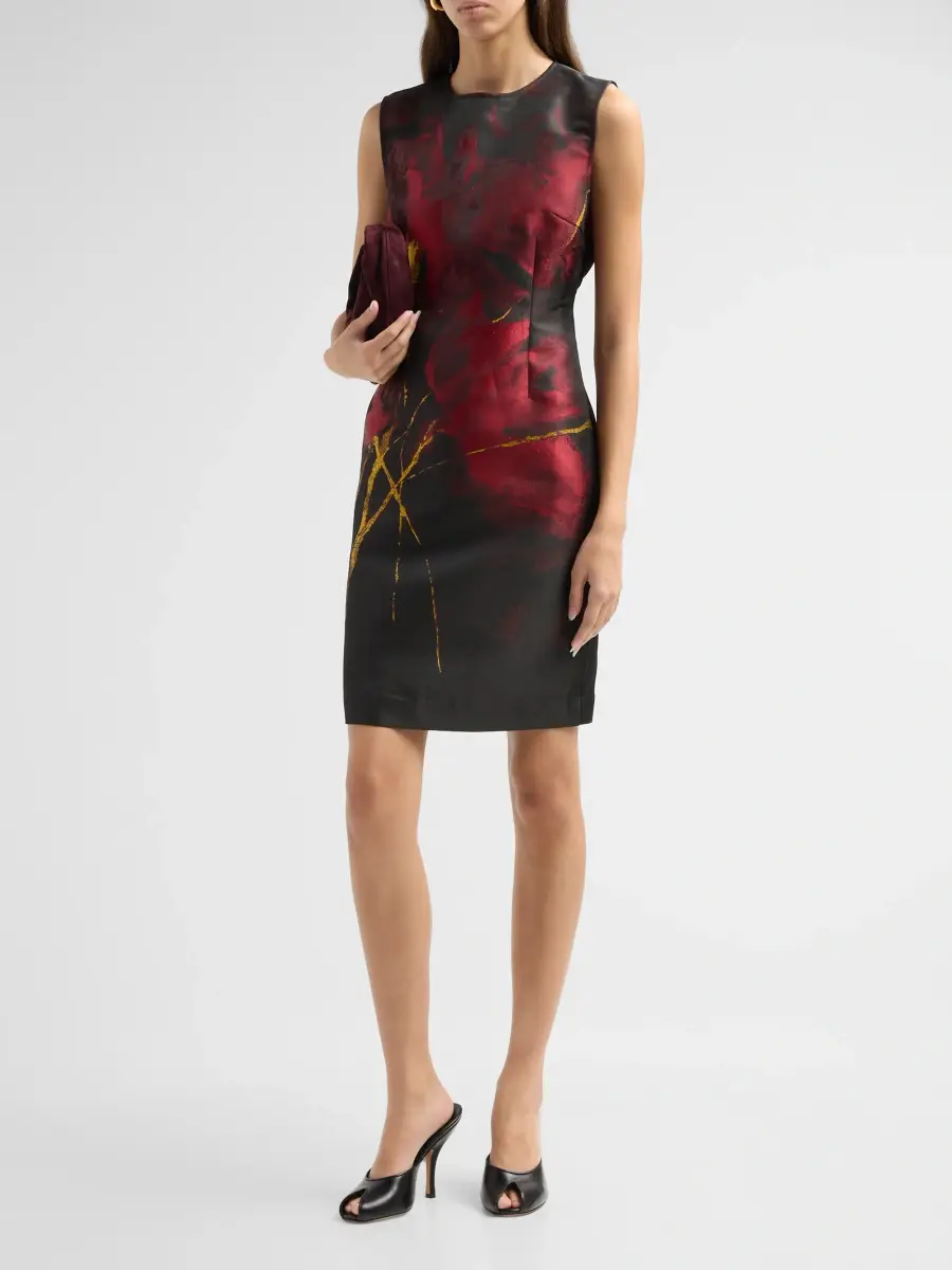 Misook Women's Abstract-Print Dress | Thumbnail 4