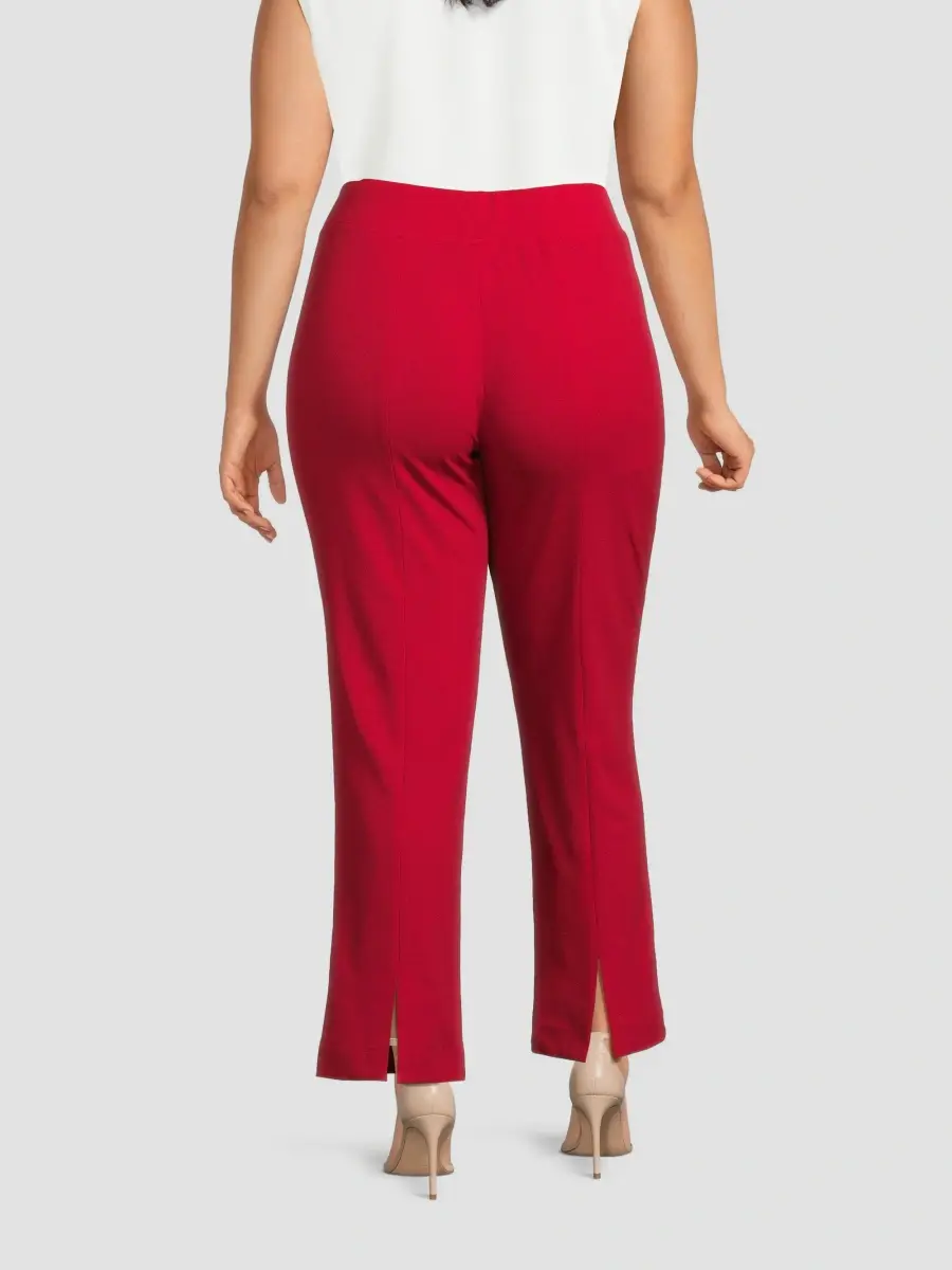 Ming Wang Women's Plus Stretch Deco Crepe Straight-Fit Pants | Thumbnail 5 Ming Wang Women's Plus Stretch Deco Crepe Straight-Fit Pants | Thumbnail 5
