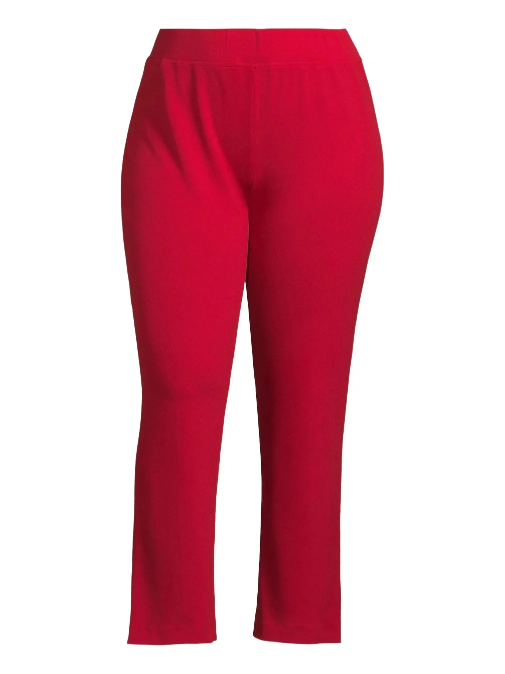 Ming Wang Women's Plus Stretch Deco Crepe Straight-Fit Pants