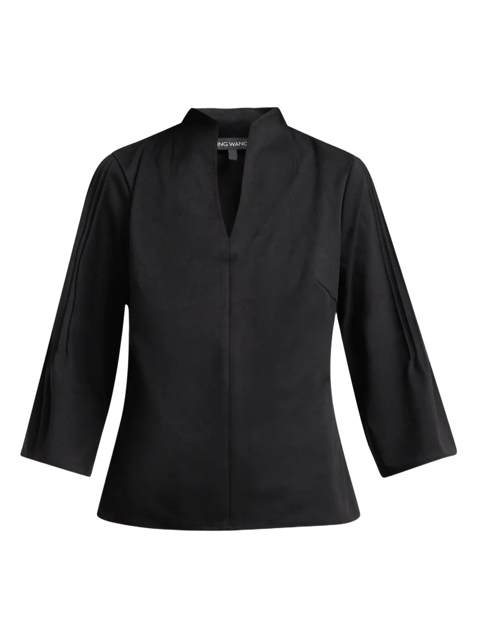 Ming Wang Women's Flare-Sleeve Faux Suede Blouse