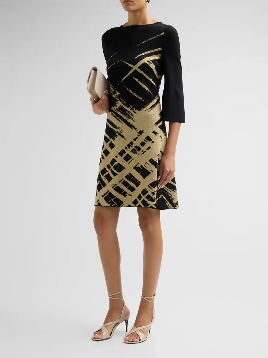 Ming Wang Women's Petite Abstract-Print Mini Dress | Thumbnail 4