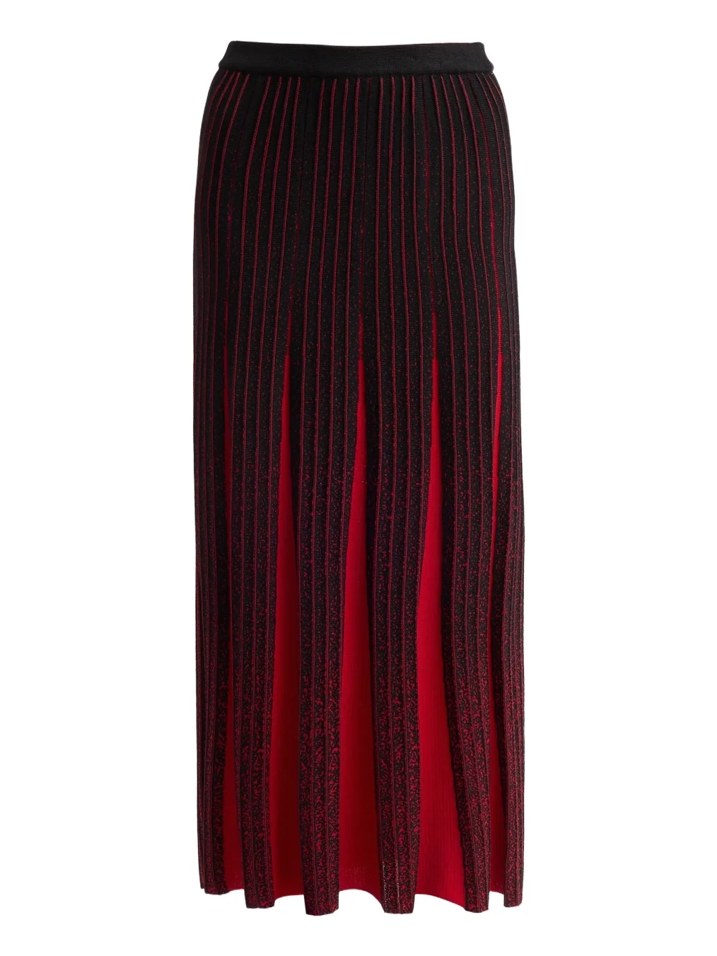 Women's Petite Striped Two-Tone Gradient Pleated Maxi Skirt