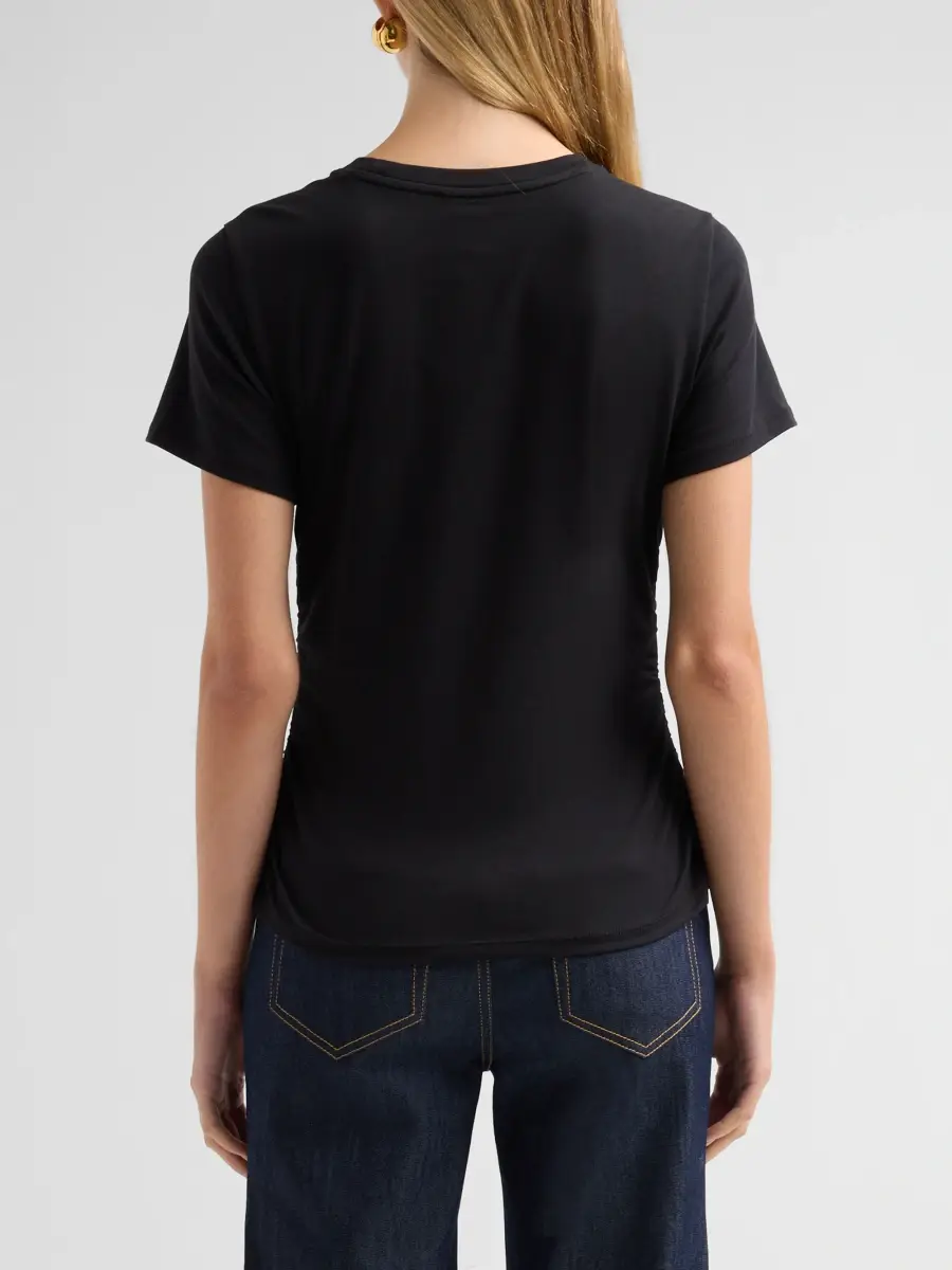 Cinq à Sept Women's Jasper Button-Shoulder Stretch-Cotton T-Shirt | Thumbnail 3 Cinq à Sept Women's Jasper Button-Shoulder Stretch-Cotton T-Shirt | Thumbnail 3