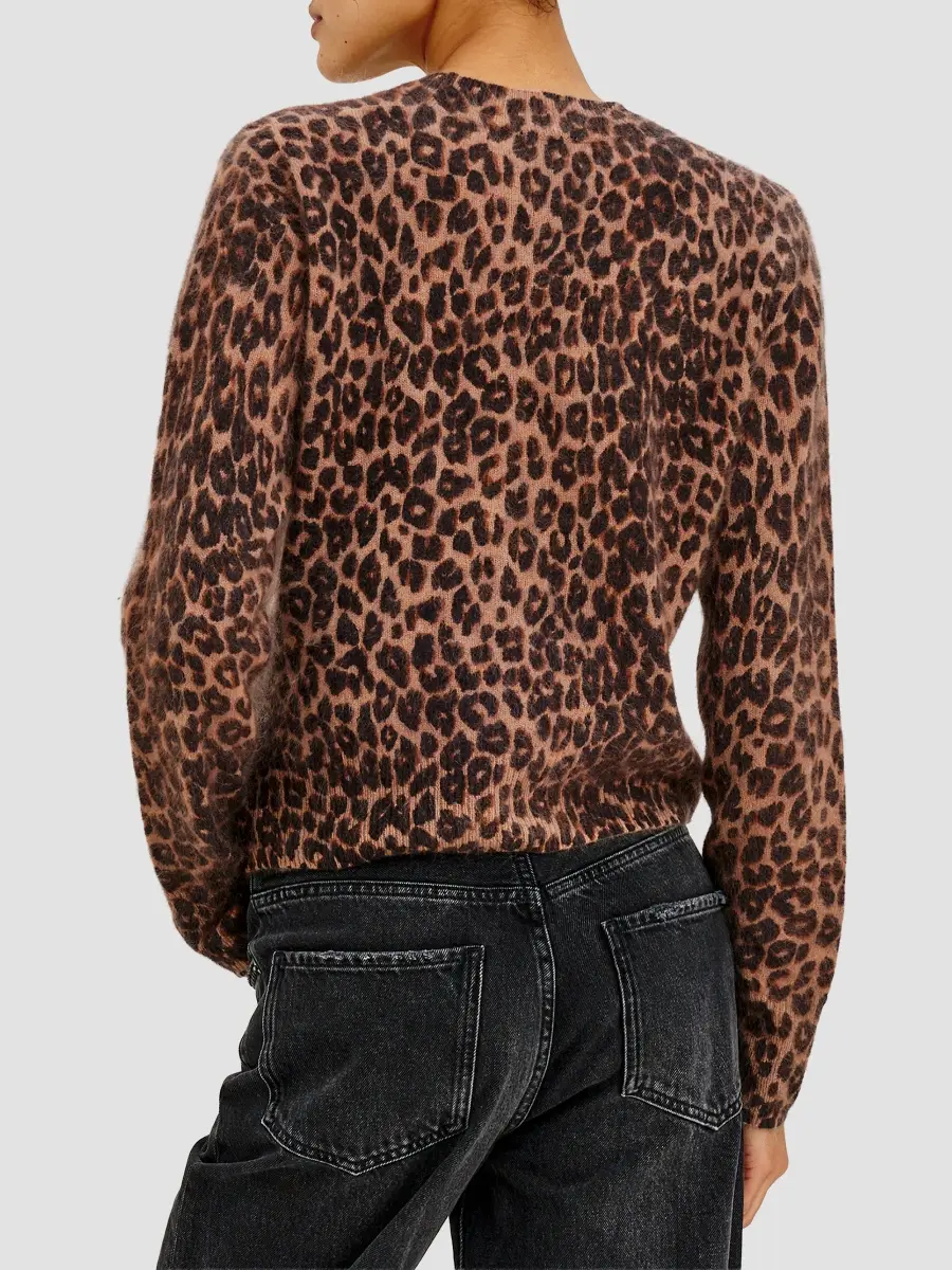 RAILS Women's Sofia Leopard Wool-Cashmere Sweater | Thumbnail 3 RAILS Women's Sofia Leopard Wool-Cashmere Sweater | Thumbnail 3