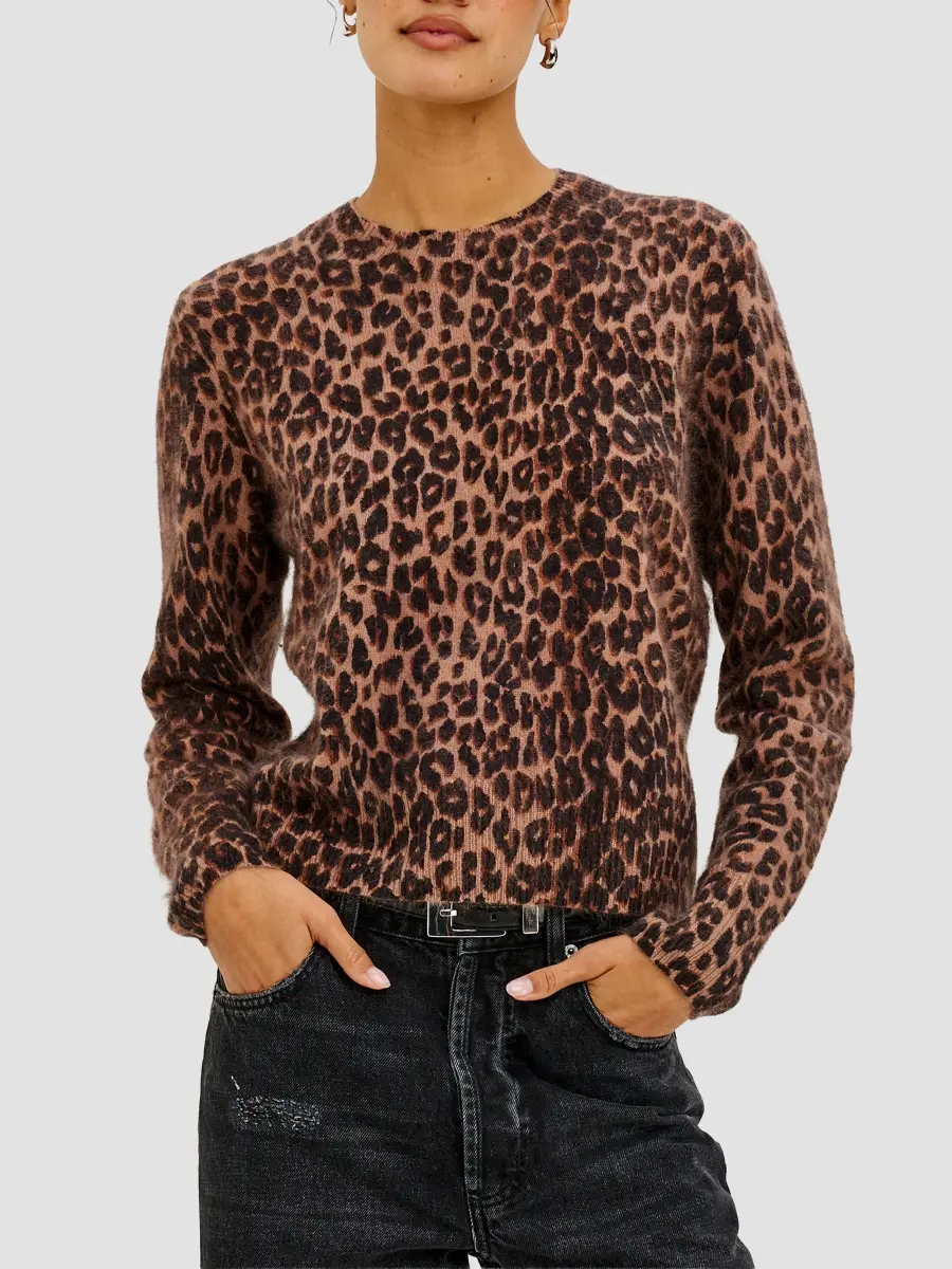 RAILS Women's Sofia Leopard Wool-Cashmere Sweater | Thumbnail 4 RAILS Women's Sofia Leopard Wool-Cashmere Sweater | Thumbnail 4