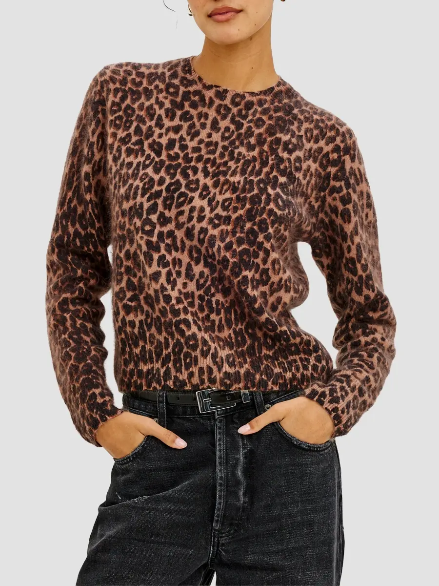 RAILS Women's Sofia Leopard Wool-Cashmere Sweater | Thumbnail 6 RAILS Women's Sofia Leopard Wool-Cashmere Sweater | Thumbnail 6