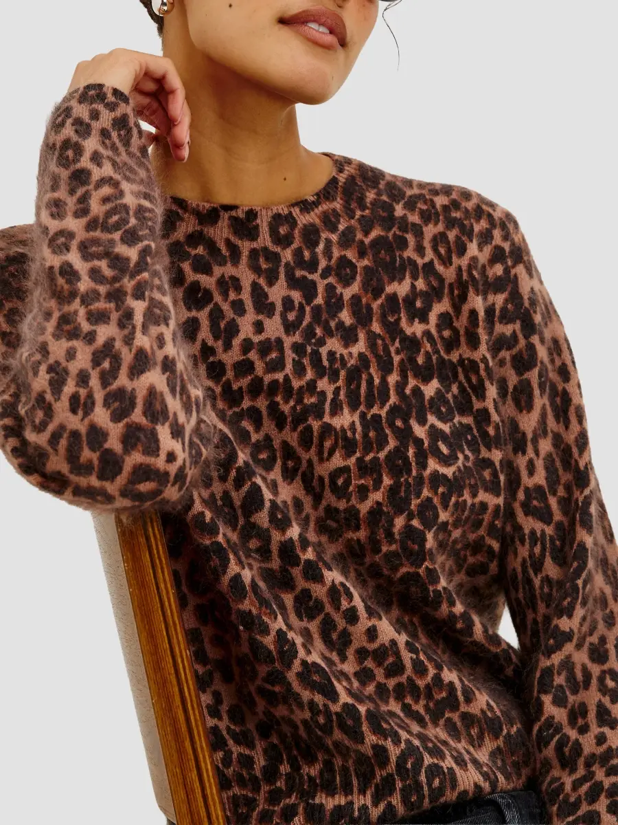 RAILS Women's Sofia Leopard Wool-Cashmere Sweater | Thumbnail 7 RAILS Women's Sofia Leopard Wool-Cashmere Sweater | Thumbnail 7