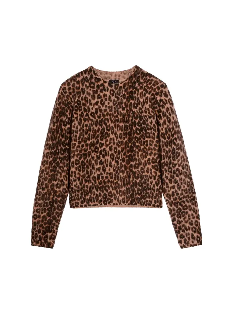 RAILS Women's Sofia Leopard Wool-Cashmere Sweater