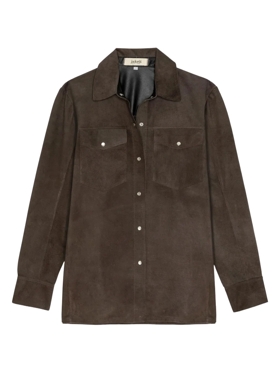 Women's Dean Suede Spread-Collar Jacket Women's Dean Suede Spread-Collar Jacket