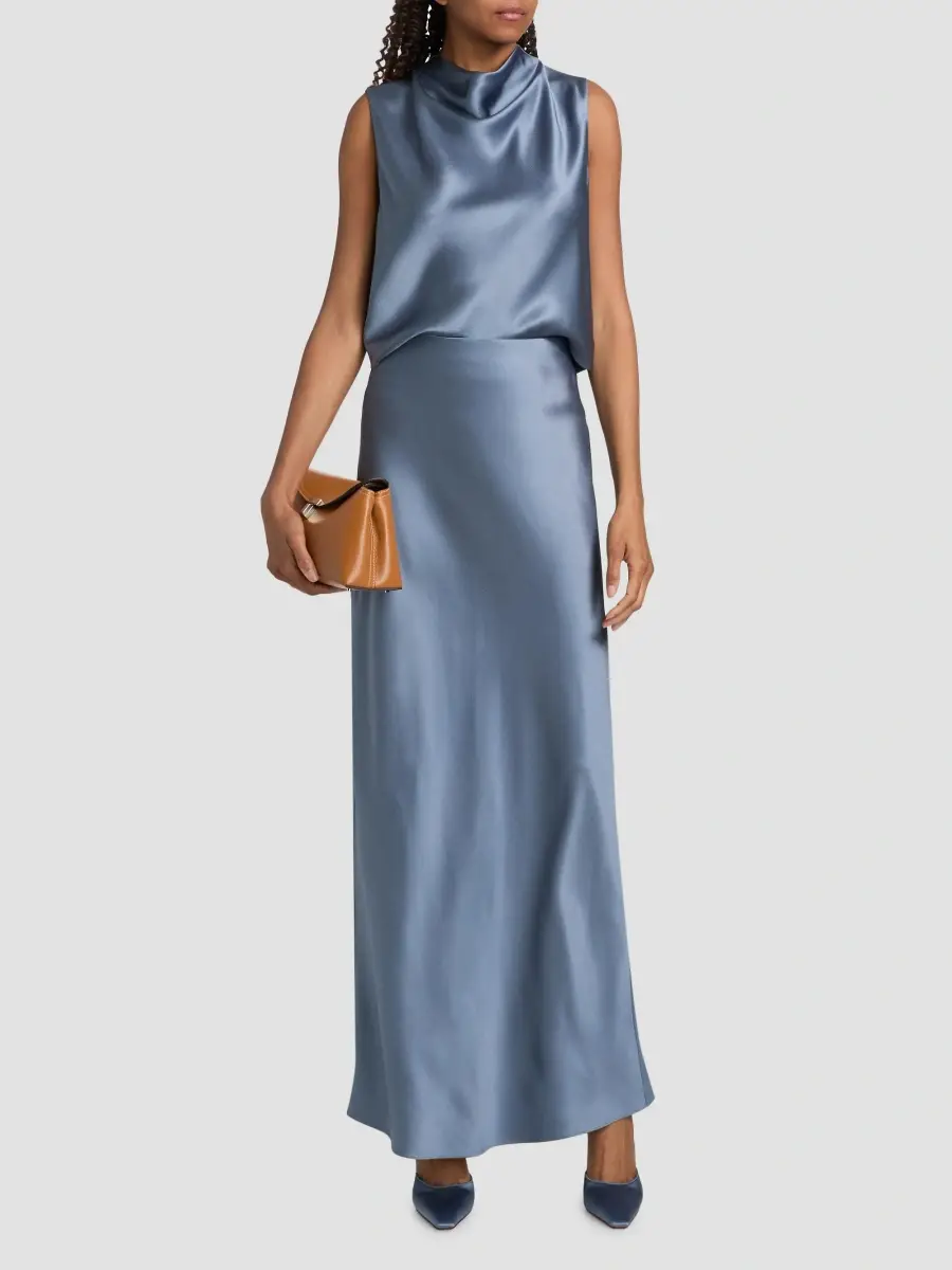 Vince Women's Satin Maxi Slip Skirt | Thumbnail 2 Vince Women's Satin Maxi Slip Skirt | Thumbnail 2