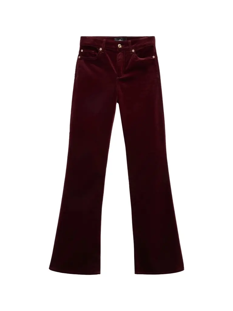 7 For All Mankind Women's The Leggy Velvet Bootcut Jeans