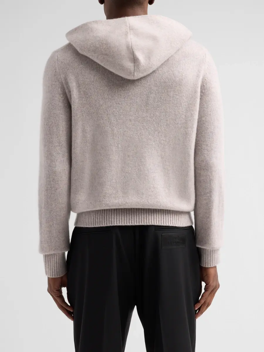 Vince Men's Multi Mélange Cashmere Hoodie | Thumbnail 3 Vince Men's Multi Mélange Cashmere Hoodie | Thumbnail 3